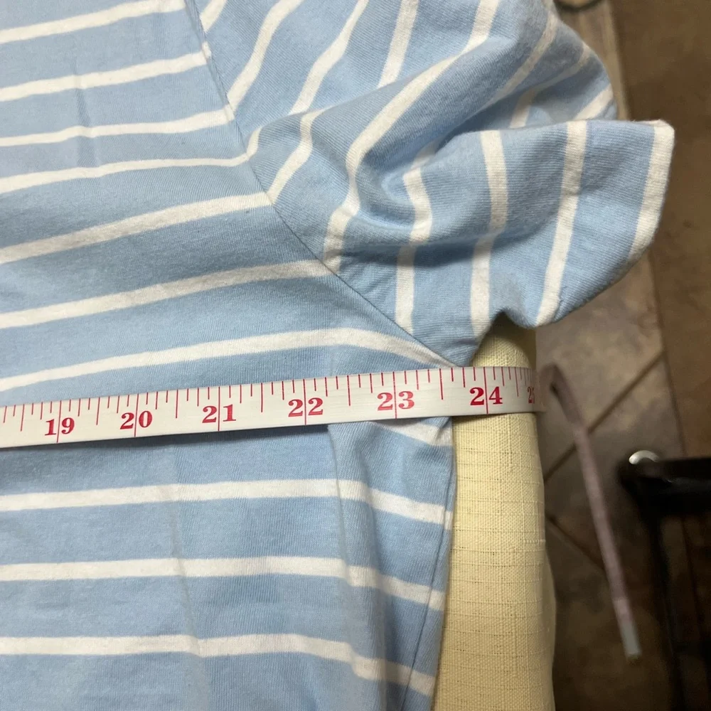 Polo Ralph Lauren men’s XL blue & white striped cotton v-neck tee